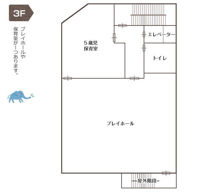 にしながほり保育園3階